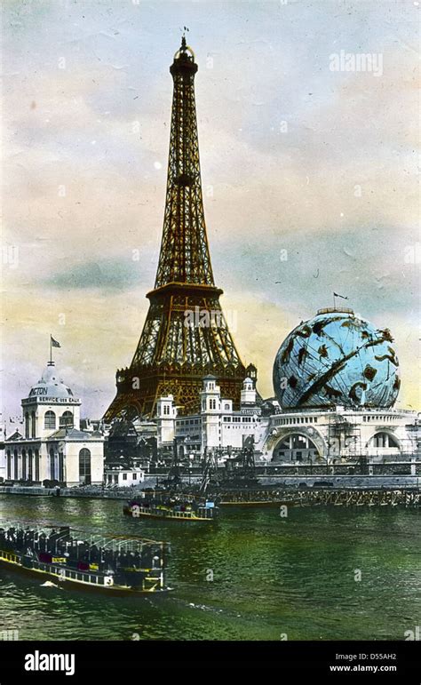 Esposizione Di Parigi La Torre Eiffel E Il Globo Celeste Parigi