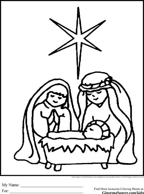 nativity set drawing 5