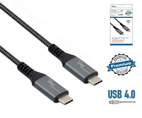 DINIC Kabel Shop DINIC USB 4 Typ C Stecker Stecker Anschlusskabel 1m