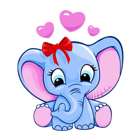elephant baby girl clip art cute elephants set vector elephant
