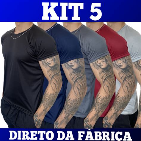 Kit Camisetas Dry Fit Masculina Casual Treino Academia