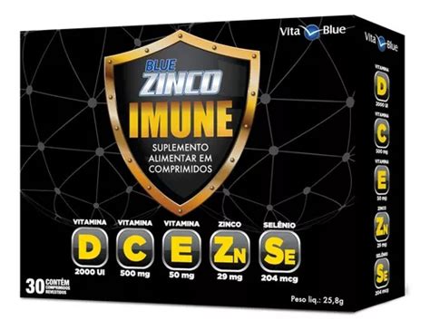 Blue Zinco Imune Cp Vitaminas D C E Zinco Sel Nio Mercadolivre