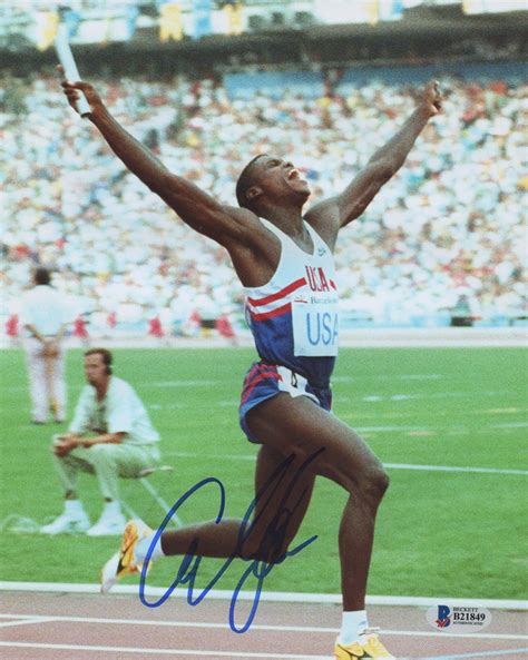 Carl Lewis Signed Team Usa X Photo Beckett Pristine Auction