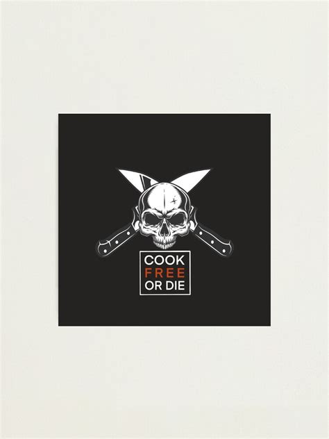 "Chef skull with knife Anthony Bourdain logo and quote " Photographic ...