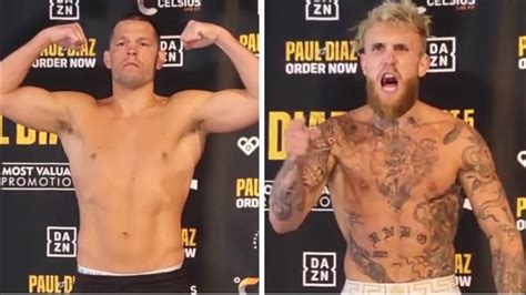 Jake Paul And Nate Diaz Officially Weigh In Video Mmaweekly