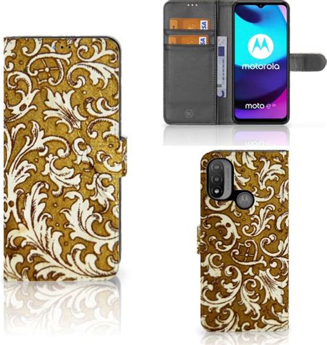 Telefoonhoesje Motorola Moto E E E Bookcase Barok Goud Bol