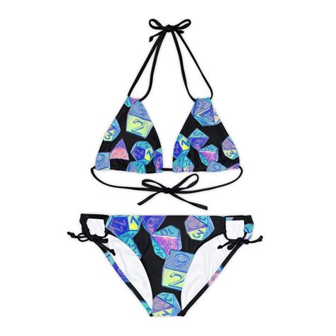 Dnd Dice Strappy Bikini Set Dnd Dungeons Dragon Dice D20