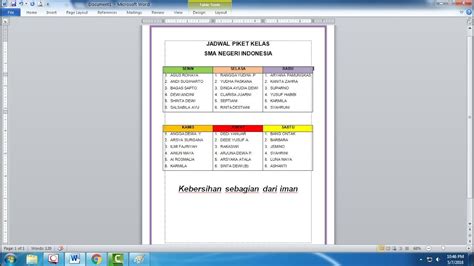 List Of Cara Buat Jadwal Di Word References Blog Ihsanpedia