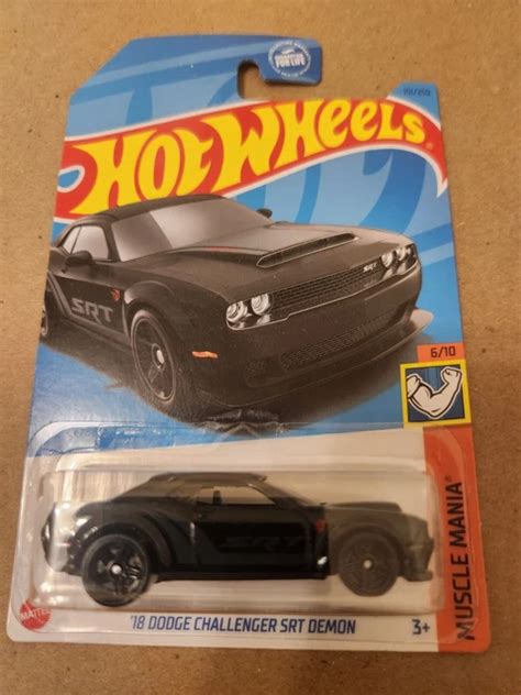 HOT WHEELS MUSCLE Mania 2018 Dodge Challenger SRT Demon NEUF NOIR EUR 4 45 PicClick FR