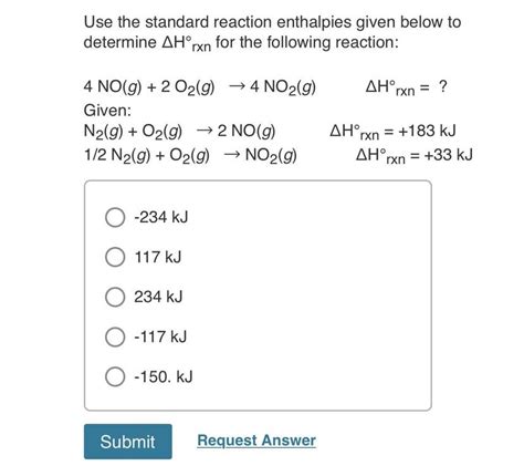 Use The Standard Reaction Enthalpies Given Below To Determine Hrxn