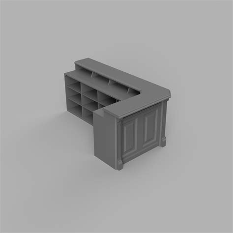 STL file 1/12 Scale Miniature Bar Counter 🍺 ・Template to download and 3D print・Cults