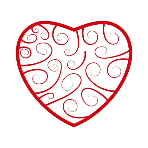 Premium Vector Red Heart On White Background Vector