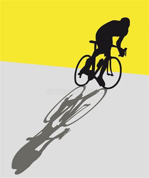 Winning Cyclist Crosses The Finish Line In A Race Stock Vector