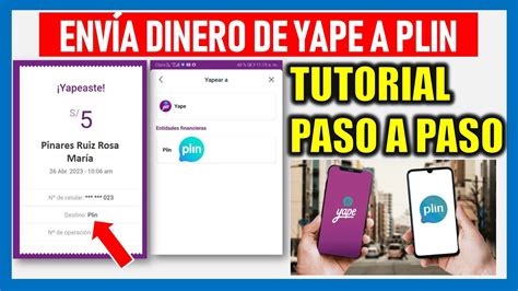 De YAPE a PLIN Envía dinero desde YAPE a PLIN siguiendo estos pasos