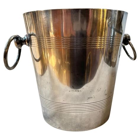 S Art Deco Silver Plated French Wine Cooler