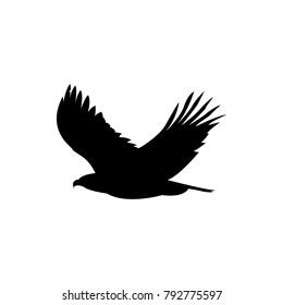 Flying Eagle Vector Silhouette Stock Vector (Royalty Free) 792775597