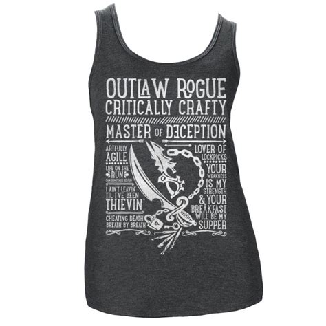 Outlaw Rogue Class Ladies Tank Top Realm One