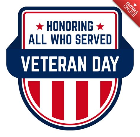 Veteran Day Logo Design Template Free Design Template