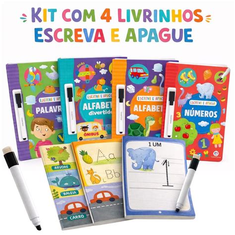 Livros Alfabetização Infantil - Kit Livro de Alfabetização Infantil Atividades Aprender A Ler E ...