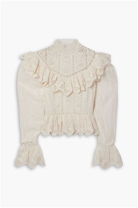 Ulla Johnson Emmanuelle Crochet Trimmed Broderie Anglaise Cotton And