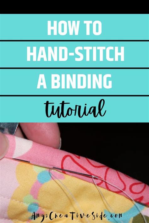 Basics Tutorial Hand Stitching A Binding Amys Creative Side In 2024