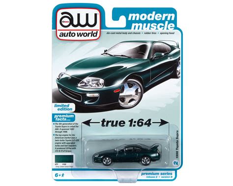 Auto World 1 64 1996 Toyota Supra Deep Jewel Green Pearl Premium