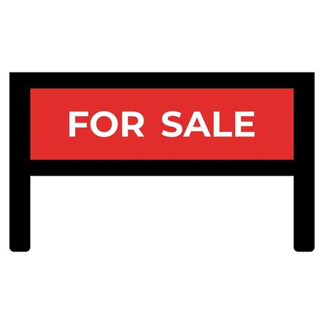 Sale real estate sign. Vector isolated sign 17625791 Vector Art at Vecteezy