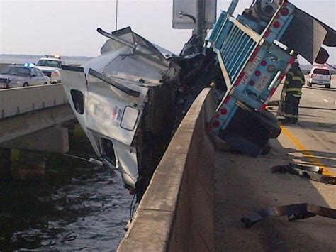 Driver Rescued From Truck Dangling From Monitor Merrimac Bridge