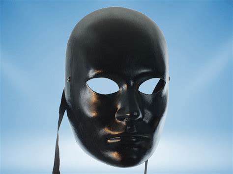 Black Full Face Costume Mask