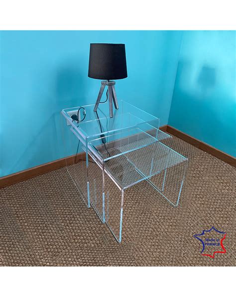 Tables Gigognes Plexiglass Transparent Plastigood