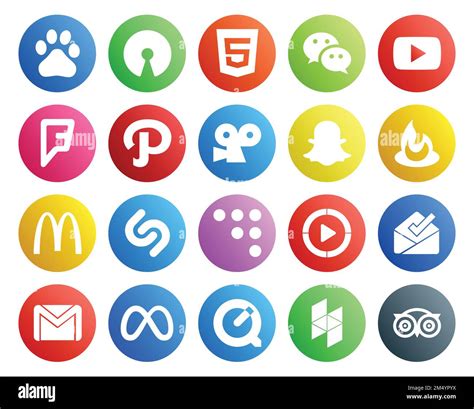 20 Social Media Icon Pack Including Inbox Windows Media Player Path