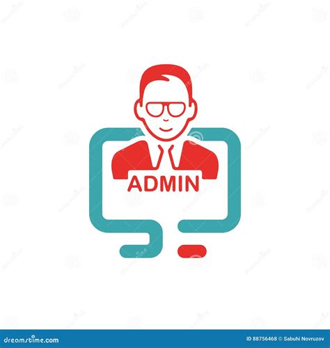 Admin Sign On Laptop Icon – Vector | CartoonDealer.com #166205404