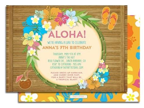 Luau Party Wording For Invitations