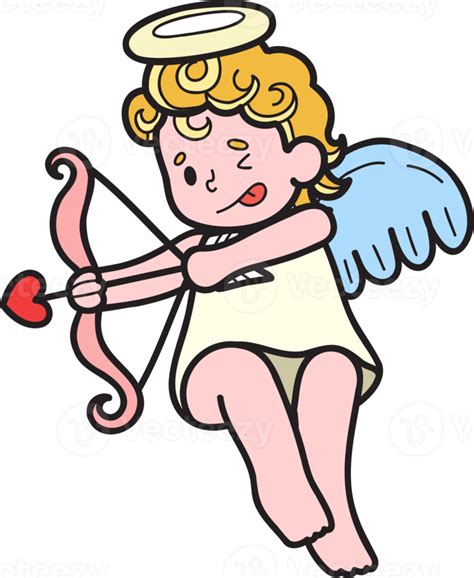 Hand Drawn Cupid Is Shooting An Arrow Illustration 16733007 Png