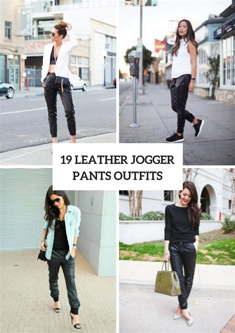 19 Comfy Outfits With Leather Jogger Pants Styleoholic