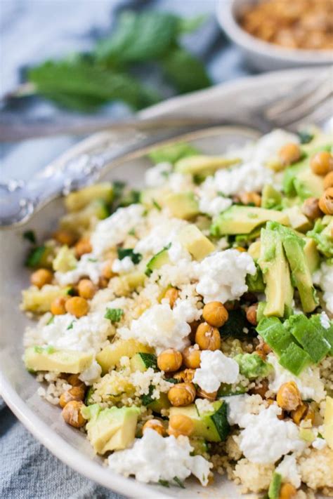 Couscous Salade Met Avocado En Geroosterde Kikkererwten Ohmyfoodness