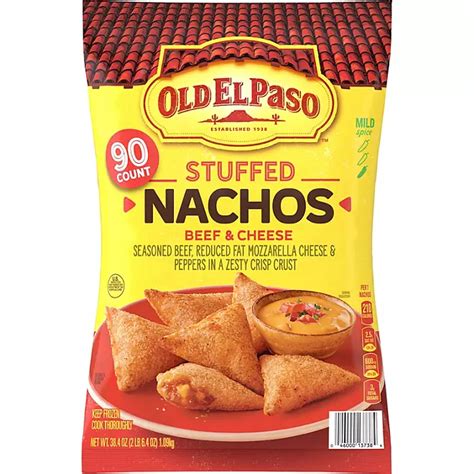 Old El Paso Stuffed Nachos Beef And Cheese Frozen 90 Ct Sams Club