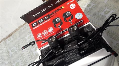 DSK Neomax Mini Driving Light V2 4 Wires Installed On Kawasaki Rouser