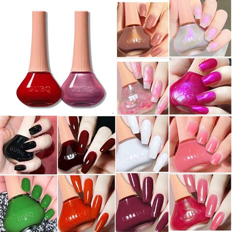 Nude Pink Glitter Gel Nail Polish Colors Sparking Quick Drying Manicure Pearlescent Semi