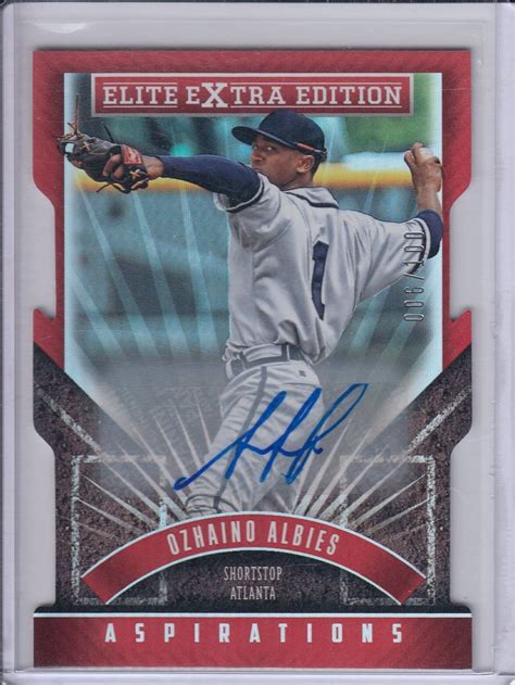 Ozhaino Ozzie Albies Elite Extra Auto Rookie Card D Rc