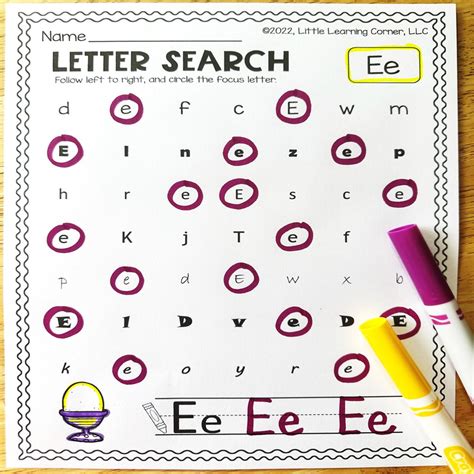 Teaching E Words for Kindergarten - Little Learning Corner