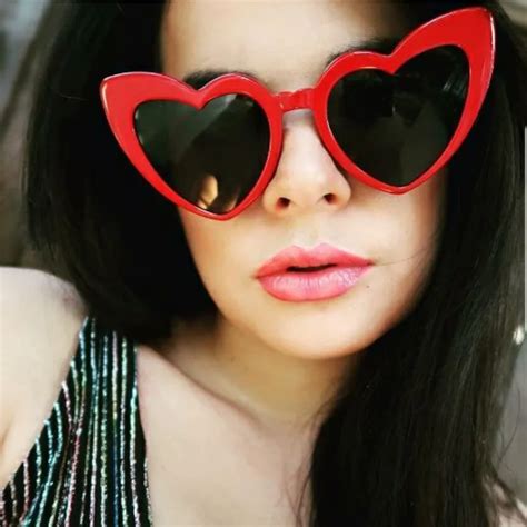 Heart Sunglasses Women Brand Designer Cat Eye Sun Glasses Retro Love