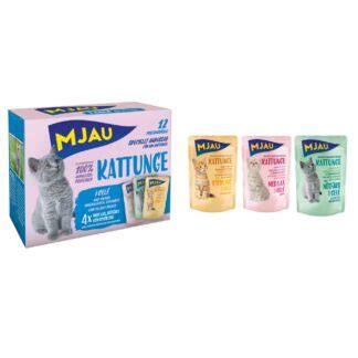 Mjau Multi Kattunge K Tt Fisk I Gele Pack Gr Bl Tmat Till Katt