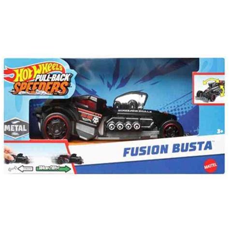 Hot Wheels Pull Back Speeders Fusion Busta hátrahúzható fém kisautó modell 1 43 Mattel