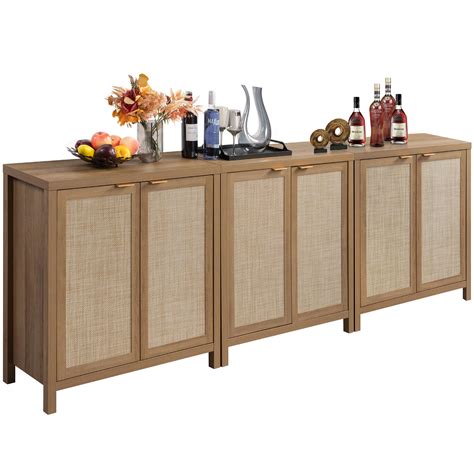 Buy Sicotas Sideboard Buffet Coffee Bar Cabinet Boho Rattan Credenza