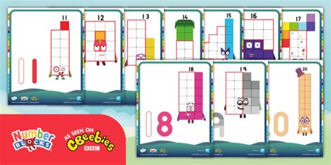 FREE Numberblocks: 11-20 Numeral Posters (Teacher-Made)