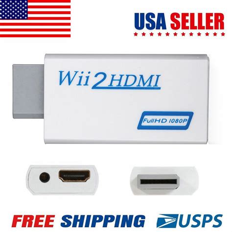 Wii to HDMI Wii2HDMI Full HD Portable 1080P Converter Adapter 3.5mm ...