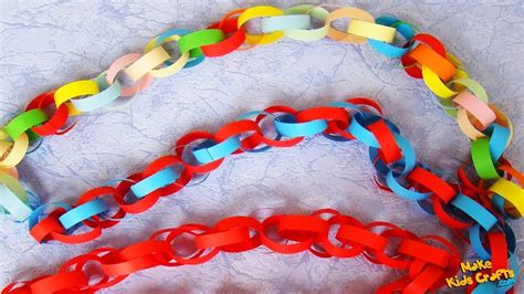 How To Make A Christmas Paper Chain Easy Paper Crafts Diy Youtube