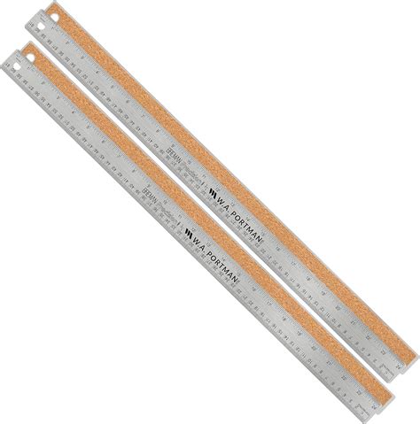 Breman Precision Inch Metal Ruler With Cork Backing Metal Ruler