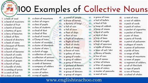 10 Examples Of Collective Nouns